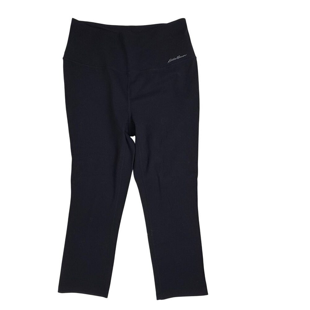 Eddie Bauer Crop Athletic Active Leggings Black Size M
